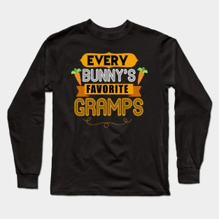 MENS EVERY BUNNYS FAVORITE GRAMPS SHIRT CUTE EASTER GIFT Long Sleeve T-Shirt